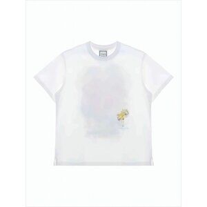 WOOYOUNGMI Boxy-Fit Printed T-Shirt with Tropical Graphic